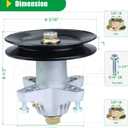 2 Pack 918-0624B Spindle Assembly with Pulley for Cub Cadet 42 Deck
Replaces 618-0624 918-0624 618 0624 918-0624A 618-0659 for Cub Cadet RZT 42 LT1042 LT1040, Troy Bilt Pony 42", MTD 42" Decks