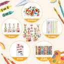 Sabary 147 Pcs Back to School Stationery Party Favor Bulk Pack with Pencil Eraser Slap Bracelets Cards Treat Bags for Kids Classroom Gift Exchange School Prizes Reward Carnival Events