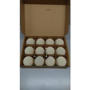 12 Pcs Velvet Christmas Balls Bulk Shatterproof Plastic Christmas Tree Decorations for Decorative Hanging Baubles (12, White, 3.15Inch)