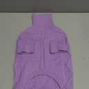 Queenmore Small Dog Pullover Sweater, Cold Weather Cable Knitwear, Classic Turtleneck Thick Warm Clothes for Chihuahua, Bulldog, Dachshund, Pug (Lilac, Large)