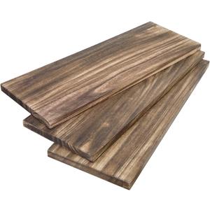 onlytak Multifunction Unfinished Wood, Wood for Crafts, Signs, Wall Decorations, Wall Arts, Storage Shelves, 16.5" x 5.9" x 0.59", Set of 3, Carbonized Black, Blank Wood Signs for Front Door (Paulownia-Carbonized)