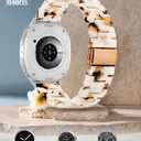 Wearlizer Resin Bands Compatible with Samsung Galaxy Watch 8 Band 40mm 44mm/Galaxy Watch 8 Classic 46mm, Dressy Lightweight Bracelet Strap Accessories for Galaxy Watch8 Women Men