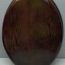 Angel Shield Toilet Seat Round Wood with Slow Close,Easy Clean,Quick-Release Hinges (Round,Dark Walnut) (Round-16.5")