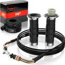 1PZ GS1-S78 7/8" Universal Throttle Twist Grip Set with Throttle Cable for 50cc 80cc 125cc 150cc GY6 4 Stroke Scooter Motorcycle Moped ATV QMB139 157QMJ Jonway Roketa Nst Taotao