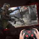 Yoidesu X3 Gaming Controller for Android for IOS Mobile Phone TV Computer CP VR, Dual Vibration Wired BT Game Remote Gamepad Joystick with Built in 400mAh Rechargeable Battery