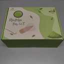 Matcha Whisk Set,9 Pcs Japanese Matcha Set Pink, Matcha Kit with Sifter, Matcha Tea Cloth, Matcha Powder Canister, Electric Rechargeable Frother(Green) (Round)