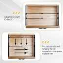 12 Pcs Metal Adjustable File Cabinet Rails Set Include 8 Hanging File Rail Clips 4 Cabinet Dividers Bars Suitable for Cabinets with Drawer Thickness Less Than 1/8 Inch(Black,10-18 Inch)