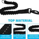 Long Dog Leash 40 FT: Heavy Duty Rope Leashes for Dogs Training with Swivel Lockable Hook Reflective Threads Bungee and Padded Handle - Dog Lead for Large Small Medium Dogs Outside Walking Hiking Blue (40ft*1/3'')