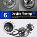 4-1/2 Bowl Type Stainless Steel Sink Strainer Drain Kit for Kitchen Sink XK223C048