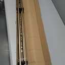 Double Drapery Curtain Rods, 72-144 Telescoping Curtain Rod with 1inch large rod and 5/8inch small rod, Modern Round Style Finials, Warm Gold