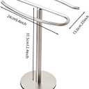 Brushed Nickel Hand Towel Holder Stand, Free-Standing Towel Rack, SUS304 Stainless Steel Towel Bar Rack Stand, Tower Bar for Bathroom Kitchen Vanity Countertop