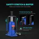 SPECSTAR Pneumatic Air Hydraulic Bottle Jack with Manual Hand Pump 20 Ton Heavy Duty Auto Truck Travel Trailer Repair Lift Blue