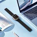 THWALK Magnetic Link Solo Loop Sport Silicone Bands Compatible with Apple Watch Ultra 3/2/1 49mm, Series 11/10 46/42mm, 9/8/7 45/41mm, SE 6/5/4 44/40mm, 3/2/1 42/38mm for Women Men