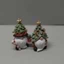 Christmas Decorations | Set of 2 Resin Charming christmas gnomes decorations for home | office, Mantel, Shelf, Tiered Tray, Porch, Desk,office.Holiday gnomes Table Centerpieces - 4.2 ince (Chistmas Gnomes Figurines)