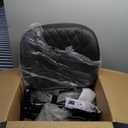 Home Office Desk Chair Office Rubber Casters Ergonomic Computer Chair with Lumbar Support Adjustable Height Rolling Swivel Executive Task Armrests Chair Black PU (Mid Back)