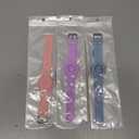 3 Pack Waterproof Air Tag Bracelet for Kids, Soft Silicone Air tag Holder for Apple AirTag (2nd Gen & 1st), Adjustable Anti Lost Watch Band for Kids 3 Years Old and up (PinkSand/SkyBlue/Purple)