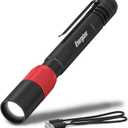 Energizer X-400 Pen light Flashlight Rechargeable, Bright Penlight IPX4 Water-Resistant, Lightweight and Durable, Rechargeable Flashlight, USB Charging Cable Included (Black/Red)