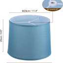 PATIKIL Lamp shades for Table Lamps 11.4" Top x 12.6" Bottom x 9.8" High Drum Lamp shades for Floor Lamps Medium Linen Lampshade Easy Assembly for Lamp Replacement, Blue