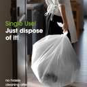 Pureegg Plastic Table Cloth Disposable 12 Pack, 54 x 108 Inch Table Cloths, Party, Picnic, Wedding, Decorative Tablecloths, Rectangle, White Plastic Cover, Leakproof & Sturdy, White