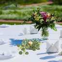 Cabilock 4Pcs Artificial Eucalyptus Candle Rings Wreaths for Pillar Candles Boho Wedding Table Centerpieces Spring Home Party Decor