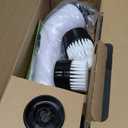 TUYU Electric Spin Scrubber, Full-Body IPX7 Waterproof Bathroom Scrubber with Power LCD Display, Adjustable Extension Handle, Cordless Shower Cleaner Brush for Bathtub Kitchen Wall Cleaning (Black)