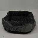 JOEJOY Rectangle Dog Bed for Large Medium Small Dogs Machine Washable Sleeping Dog Sofa Bed Non-Slip Bottom Breathable Soft Puppy Bed Durable Orthopedic Calming Pet Cuddler, Size: S(20"x 19"x 6")
, Grey