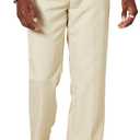 Amazon Essentials Men's Classic-Fit Expandable-Waist Flat-Front Dress Pant (Beige, L)