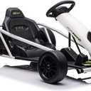 24V Go Kart for Kids 8-12 Years, 300W*2 Extra Powerful Motors, 9Ah Large Battery 8.1MPH High Speed Drifting with Music, Horn,Max Load 155lbs Outdoor Ride On Toy for Teens (White)