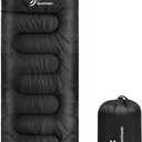 Sportneer Sleeping Bags for Adults, Warm & Cold Weather Sleeping Bag for Adults Kids Boys Girls - Lightweight Compact Camping Gear Equipment, Traveling, Backpacking, Hiking (87"x30", Black)