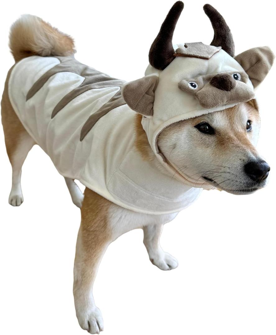 ComfyCamper Oxen Dog Costume - Viking Hat and Cape for Small Medium X Large Cosplay Halloween Costumes, Small (Brown)