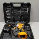 Brushless Impact Wrench 3-in-1 500N.m(369Ft-lbs) Torque Wrench 1/2 Drive with 2x2.0Ah Batteries, 8 Drill Bits, 6 Screwdriver Bits, 4 Sockets, Cordless Impact Gun for automotive Repair and DIY