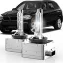 Fit for 2007-2017 BMW X5 D1S HID Xenon Headlight Bulbs, 350% Brightness, High Low Beam Light Bulb, 6000K Cool Bright White, Plug-N-Play, of 2