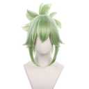 Anime Light Green wig with Bangs Long Straight Hair with Ponytail Layered Haircut Loose wig Heat-Resistant Fiber Wig Halloween,Christmas,Comic con,Game Show