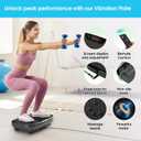 SoftGym Vibration Plate Exercise Machine for Lymphatic Drainage,Power Vibrate Stand Shake Board 450 Lbs Capacity Whole Body Workout Waver with Fitness Resistance Bands Weight Loss Gifts for Women Men
