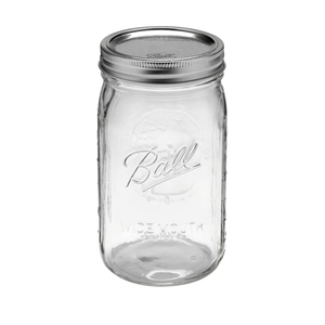 Ball Quart (32oz) Jar with Silver Lid, Wide Mouth, 1 Jar