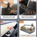 Tesla Hidden Under Screen Storage Box [One-tap Open & Smooth Damping Slides] Center Console Organizer for Model Y Juniper Model 3 Highland 2026~2016 (Fit New Model Y/3 Standard, Premium & Performance