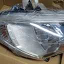 PHILTOP Headlights Assembly Compatible with 2015 2016 2017 2018 2019 Nissan Versa,Chrome Housing Clear Lens Amber Reflector,Halogen Headlamps Left & Driver Side