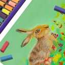 Artecho 50pcs Soft Pastels, 48 Colors Including 4 Fluorescent Colors, Extra Free Black & White, Square Chalk for Drawing, Blending, Layering, Shading, Pastels Art Supplies