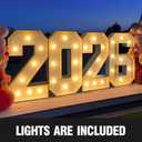 2026 Graduation Decorations - 4FT Light-Up Marquee Numbers Kit - Large Pre-Cut 2026 Mosaic Foam Board Sign - Class of 2026 Congrats Party Supplies for Kindergarten Preschool High School College Prom, 48 inches x 19.7 inches