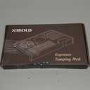 Espresso Tamping Mat, Coffee Tamper Mat, Food Grade Silicone 10.435.63 Portafilter Mat for Barista Espresso Machine Acceessories, Waterproof Heat Resistant Tamp Station for counter (Black)