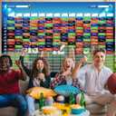 Football 14 Team Draft Board Wall Poster, 5 x 3.3 Feet, Premium Version