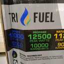 DuroMax XP13000HXT 13,000-Watt 500cc Tri Fuel Gas Propane Natural Gas Portable Generator with CO Alert, Black/Blue