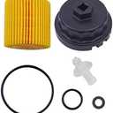Genuine Oil Filter with Wrench for Toyota, Lexus, RAV4, Camry, Tundra, Highlander, Sienna and More,Oil Drain Plug Gasket Washers, Oil Filter Housing Cap Removal Tool Set for Oil Change and Oil Drain