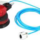 5'' Pneumatic Wet Orbital Sander Disc Portable Practical Air Palm Polisher Grinding Machine Kit with Inlet Joint Water Pipe