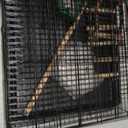 20-inch Bird Cage,Foldable Medium Small Parrot Parakeet Bird Cages for Parrots Canaries Cockatiels Lovebirds Finches Budgies Conures Pet Metal Birdcage with Slide-Out Tray and 4 Pcs Bird Toys