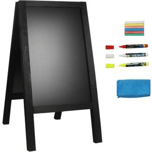 HUAZI Chalkboard Sign 40x20'' Double-Sided Display Chalk Board Signs A Frame Chalkboards with Liquid & Solid Chalk for Cafeteria Street Party Restaurant