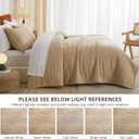 Velvet Quilt Bedspread, Ultra Soft Bedding Sets, Lightweight Quilted Velvet Comforter Set with 1 Quilt & 2 Pillow Shams (Beige Brown, King/Cal.King, Wave Pattern)