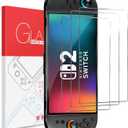 3 x 3-Pack Screen Protector Tempered Glass for Switch 2 [7.9 inch] 2025-HD Clear Anti-Scratch Travel Transparent Clear Screen Protector for Nintendo Switch 2 Console & Accessories