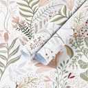 Safiyya Floral Peel and Stick Wallpaper Boho Contact Paper 17.3" x 197" Removable Self Adhesive Waterproof Wallpaper for Bathroom and Bedroom Botanical Modern Wall Paper Pink