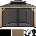 CoastShade Universal Replacement Canopy Mosquito Netting Screen Sidewalls Only for 10' x 12' Gazebo Canopy